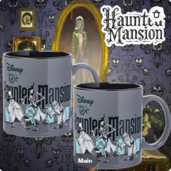 Disney Haunted Mansion 20 oz. Coffee Mugs - Set of 2 - NEW - Picture 1 of 6
